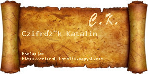 Czifrák Katalin névjegykártya
