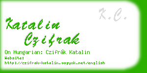 katalin czifrak business card